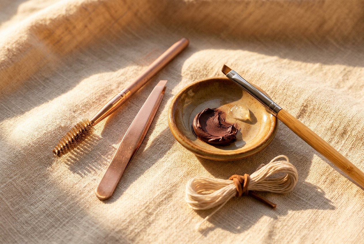 Precision brow shaping and tinting
