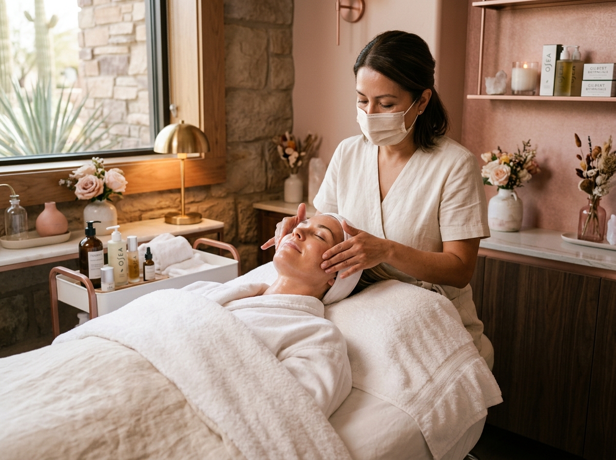 A relaxing facial treatment experience