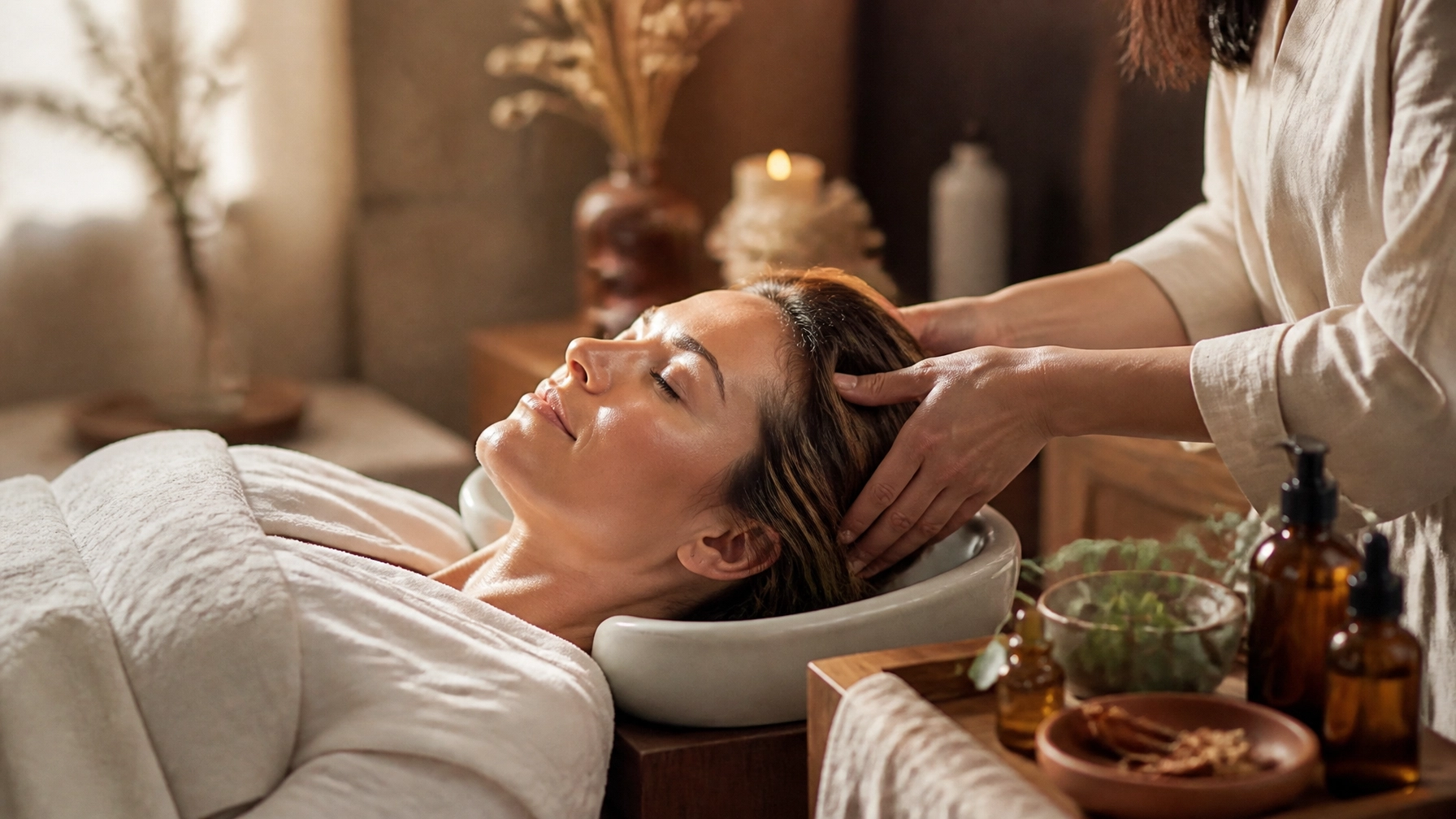 Japanese Head and Spa Session scalp treatment at Sunny AfterGlo